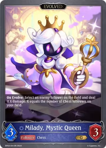 Milady, Mystic Queen (Evolved) (BP03-041EN), Flame of Laevateinn — Shadowverse card price
