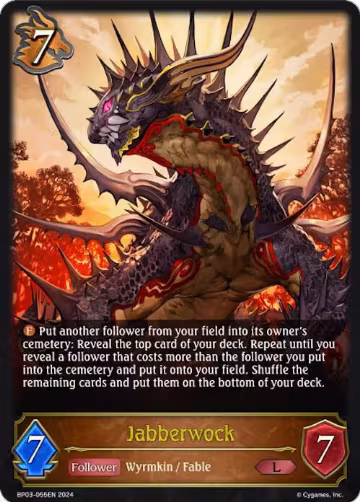 Jabberwock (BP03-055EN), Flame of Laevateinn — Shadowverse card price
