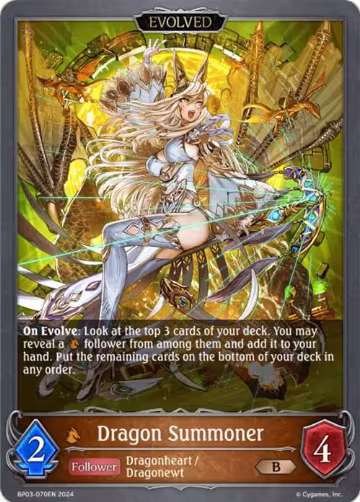 Dragon Summoner (Evolved) (BP03-070EN), Flame of Laevateinn — Shadowverse card price