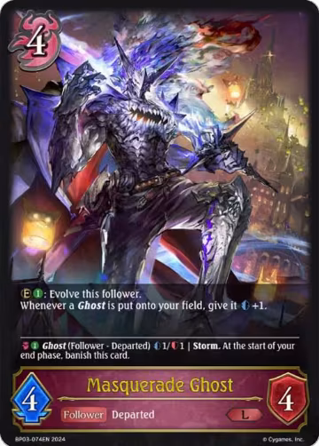 Masquerade Ghost (BP03-074EN), Flame of Laevateinn — Shadowverse card price