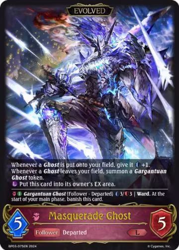 Masquerade Ghost (Evolved) (BP03-075EN), Flame of Laevateinn — Shadowverse card price
