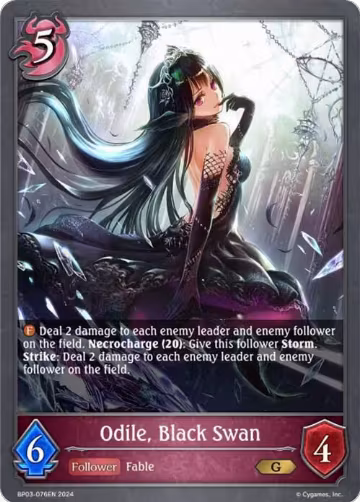 Odile, Black Swan (BP03-076EN), Flame of Laevateinn — Shadowverse card price