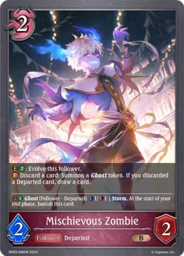 Mischievous Zombie (BP03-086EN), Flame of Laevateinn — Shadowverse card price