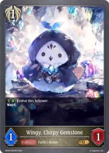 Wingy, Chirpy Gemstone (BP03-094EN), Flame of Laevateinn — Shadowverse card price