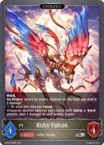 Ruby Falcon (Evolved) (BP03-099EN), Flame of Laevateinn — Shadowverse card price