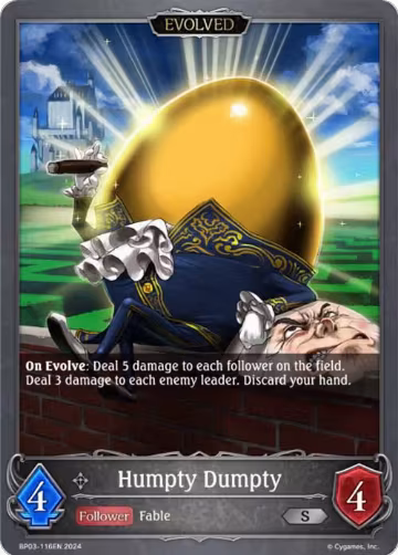 Humpty Dumpty (Evolved) (BP03-116EN), Flame of Laevateinn — Shadowverse card price
