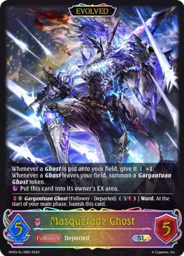Masquerade Ghost (Evolved) (SL) (BP03-SL16EN), Flame of Laevateinn — Shadowverse card price