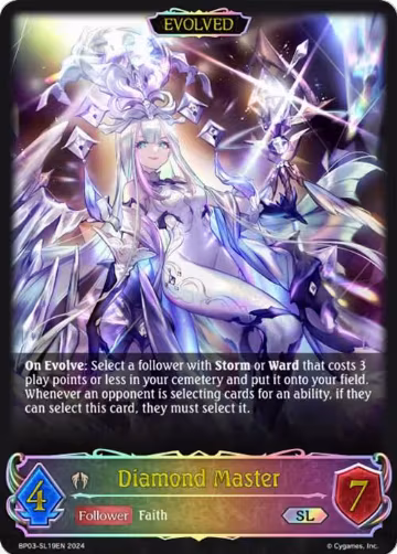 Diamond Master (Evolved) (SL) (BP03-SL19EN), Flame of Laevateinn — Shadowverse card price