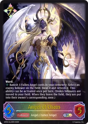 Angel of Chaos (SL) (BP03-SL22EN), Flame of Laevateinn — Shadowverse card price