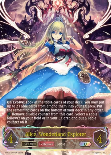Alice, Wonderland Explorer (U) (BP03-U07EN) — card price