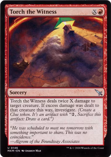 Torch the Witness (b) (146), Murders at Karlov Manor — Magic card price