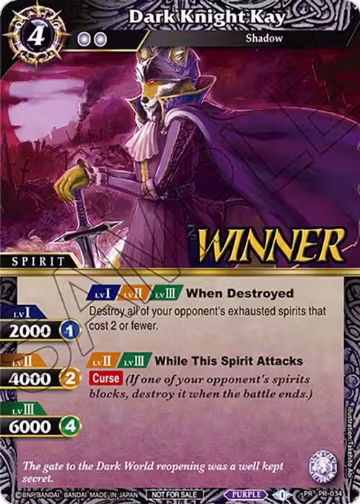 Dark Knight Kay (Tournament Pack Vol. 4 -Winner-) (PR-034), Launch & Event Promos — Battle Spirits card price
