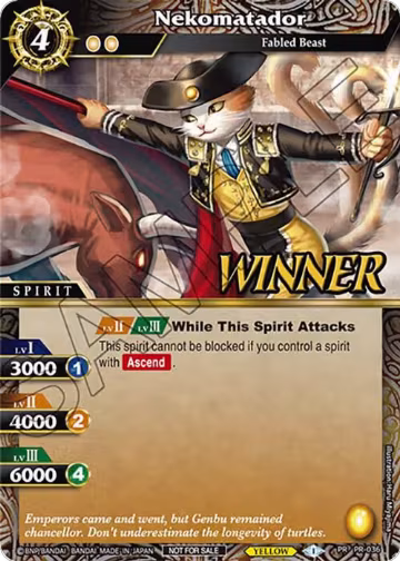 Nekomatador (Tournament Pack Vol. 4 -Winner-) (PR-036), Launch & Event Promos — Battle Spirits card price