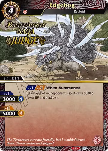 Edgehog (Judge Pack Vol. 4) (BSS04-016), Launch & Event Promos — Battle Spirits card price
