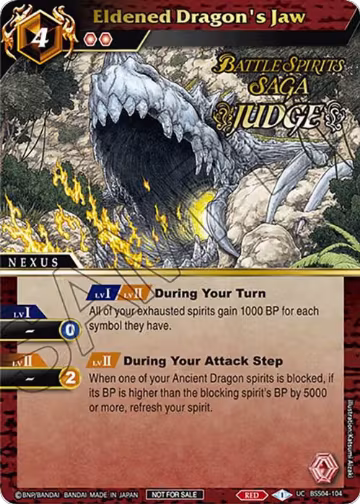 Eldened Dragon's Jaw (Judge Pack Vol. 4) (BSS04-104), Launch & Event Promos — Battle Spirits card price