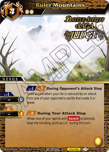 Ruler Mountains (Judge Pack 2024 Vol. 1) (BSS04-109), Launch & Event Promos — Battle Spirits card price