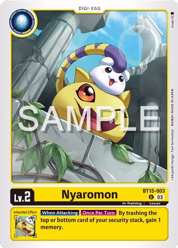 Nyaromon (BT15-003 U), Exceed Apocalypse — Digimon card price
