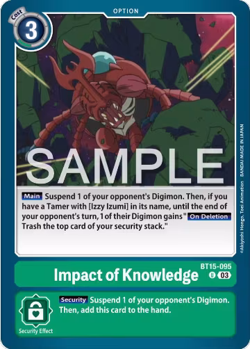 Impact of Knowledge (BT15-095 U), Exceed Apocalypse — Digimon card price