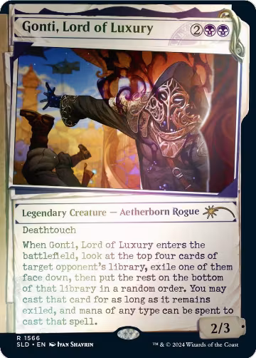 Gonti, Lord of Luxury (Rainbow Foil) (1566), Secret Lair Drop Series — Magic card price
