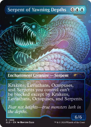 Serpent of Yawning Depths (Rainbow Foil) (1489), Secret Lair Drop Series — Magic card price