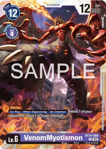 VenomMyotismon (BT15-080 R), Exceed Apocalypse — Digimon card price