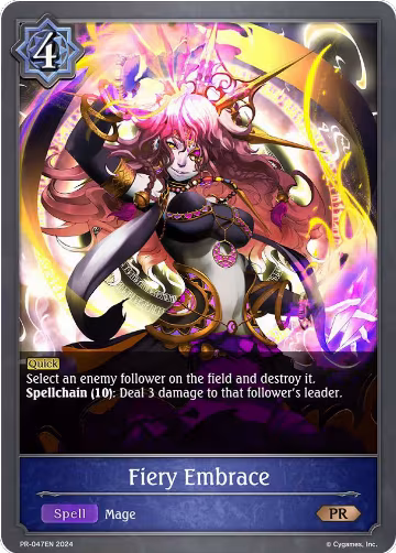 Fiery Embrace (PR-047EN), Shadowverse: Evolve Promo Cards — Shadowverse card price