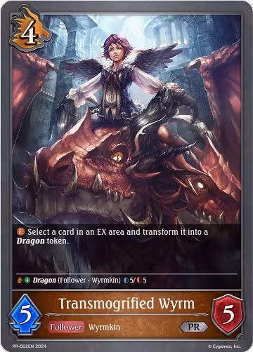 Transmogrified Wyrm (PR-052EN), Shadowverse: Evolve Promo Cards — Shadowverse card price
