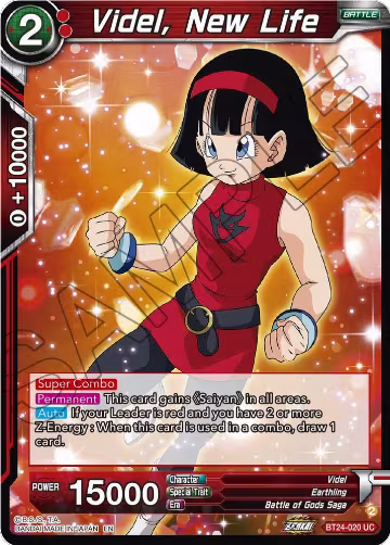 Videl, New Life (BT24-020), Beyond Generations — DB Super card price