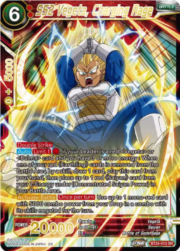 SS2 Vegeta, Charging Rage (BT24-013), Beyond Generations — DB Super card price