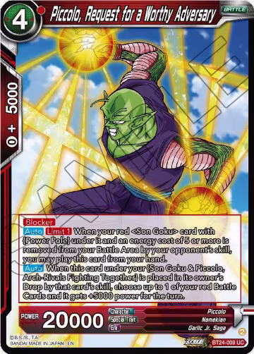 Piccolo, Request for a Worthy Adversary (BT24-009), Beyond Generations — DB Super card price