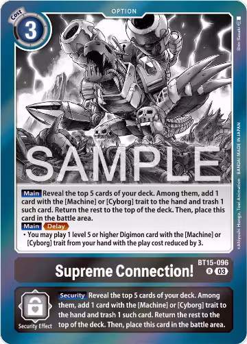 Supreme Connection! (BT15-096 R), Exceed Apocalypse — Digimon card price