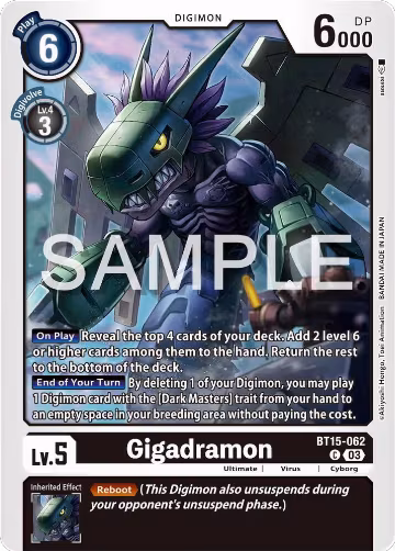 Gigadramon (BT15-062 C), Exceed Apocalypse — Digimon card price