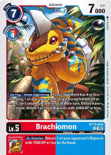 Brachiomon (BT15-016 U), Exceed Apocalypse — Digimon card price