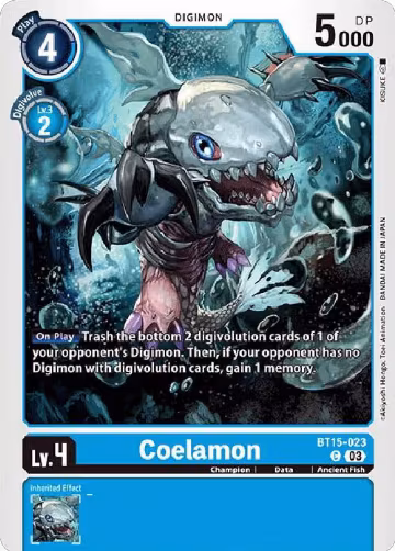Coelamon (BT15-023 U), Exceed Apocalypse — Digimon card price
