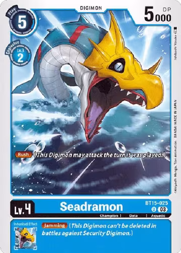 Seadramon (BT15-025 U), Exceed Apocalypse — Digimon card price