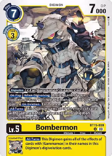 Bombermon (BT15-039 U), Exceed Apocalypse — Digimon card price