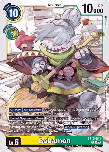 Babamon (BT15-041 C), Exceed Apocalypse — Digimon card price