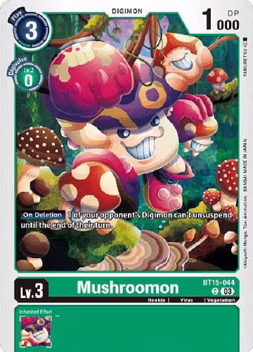 Mushroomon (BT15-044 C), Exceed Apocalypse — Digimon card price
