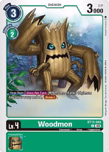 Woodmon (BT15-046 C), Exceed Apocalypse — Digimon card price