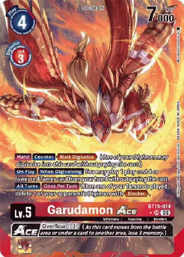 Garudamon ACE (Alternate Art) (BT15-014 SR), Exceed Apocalypse — Digimon card price