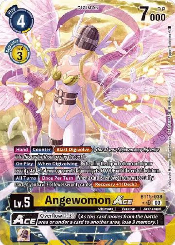 Angewomon ACE (Alternate Art) (BT15-038 SR), Exceed Apocalypse — Digimon card price