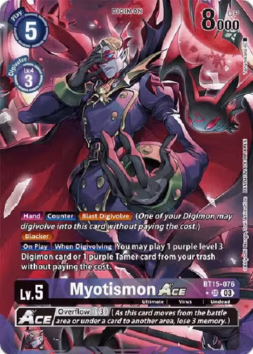 Myotismon ACE (Alternate Art) (BT15-076 SR), Exceed Apocalypse — Digimon card price