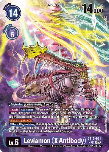 Leviamon (X Antibody) (Alternate Art) (BT15-081 SR), Exceed Apocalypse — Digimon card price