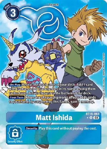 Matt Ishida (Alternate Art) (BT15-083 R), Exceed Apocalypse — Digimon card price