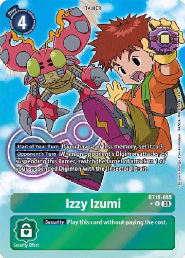 Izzy Izumi (Alternate Art) (BT15-085 R), Exceed Apocalypse — Digimon card price