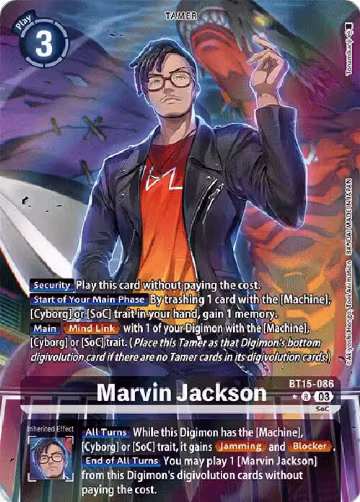 Marvin Jackson (Alternate Art) (BT15-086 R), Exceed Apocalypse — Digimon card price