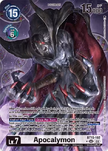 Apocalymon (Alternate Art) (BT15-102 SEC), Exceed Apocalypse — Digimon card price