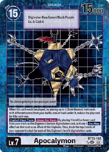 Apocalymon (Special Edition Alternate Art) (BT15-102 SEC) — card price
