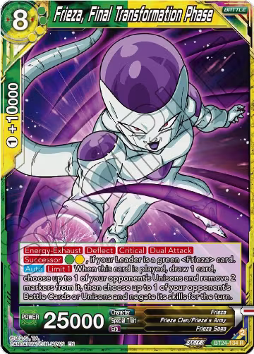 Frieza, Final Transformation Phase (BT24-134), Beyond Generations — DB Super card price