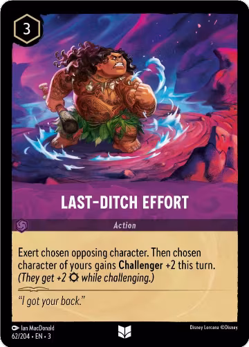 Last-Ditch Effort (62/204), Into the Inklands — Lorcana card price